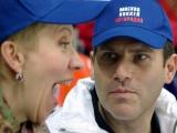 С Татьяной Лазаревой на матче Чемпионата мира по хоккею-2007 Россия - Швеция
