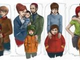 Семейные портреты, как бы выглядели в реальности родители школьников-героев: Эрика, Кенни, Стэна и Кайла